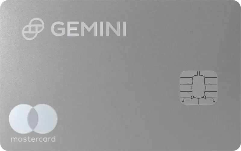 front side of silver gemini credit card