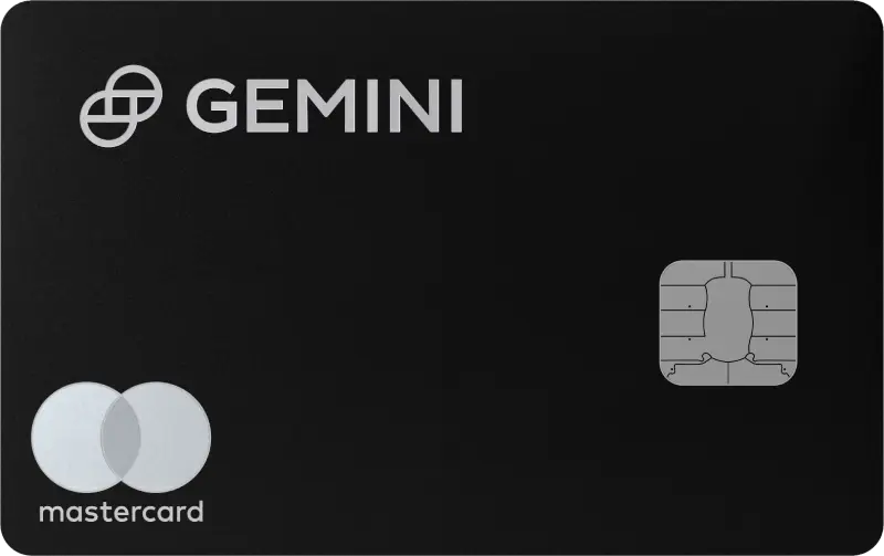 front side of black gemini credit card