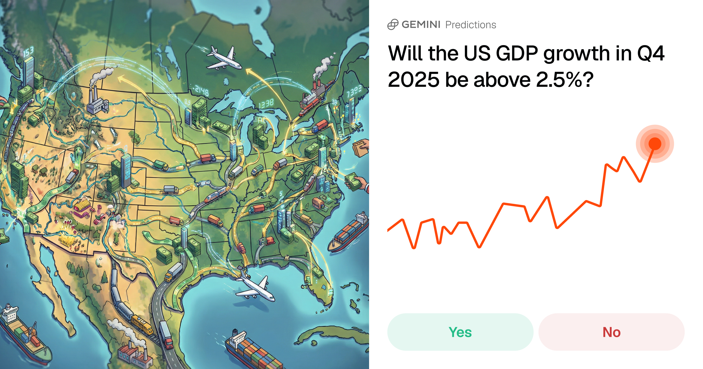Will the US GDP growth in Q4 2025 be above 2.5%? | Gemini Predictions
